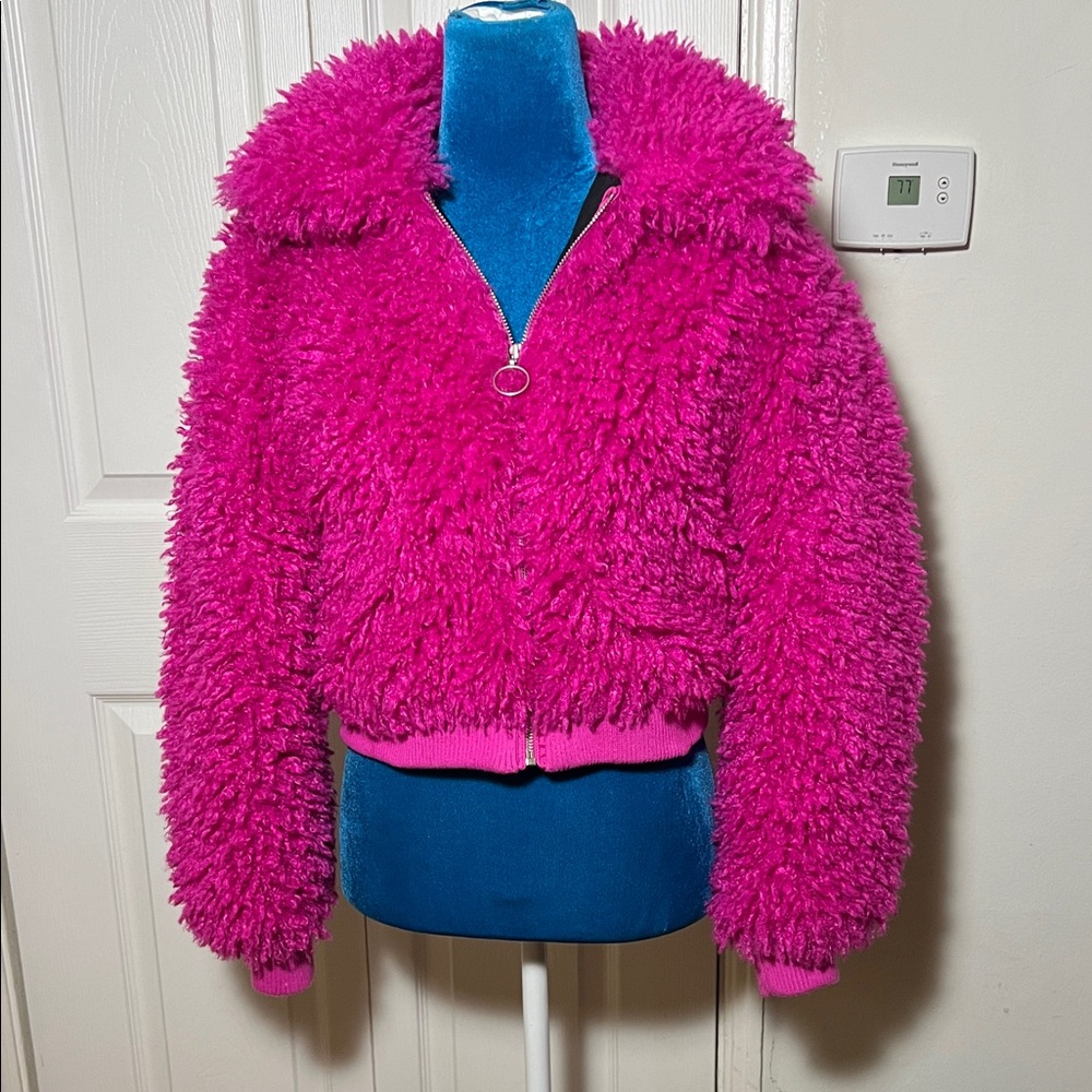 Urban Outfitters Hot Pink Cropped Jacket XS S